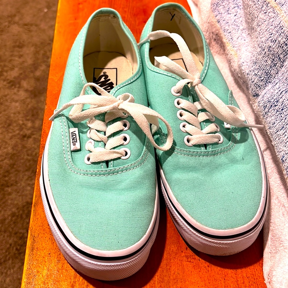 Vans teal/aqua shoes- women’s size 8 men’s 6.5